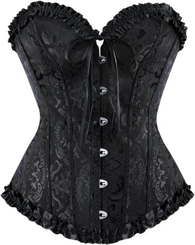 Corsetto overbust raso nero