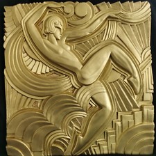 Rare bas relief art deco
