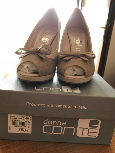Scarpe donna camoscio - camoscio, beige