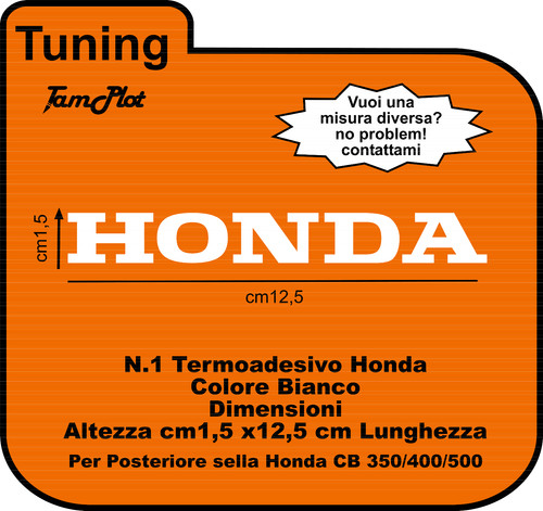 Adesivo honda scritta - scritta, termica