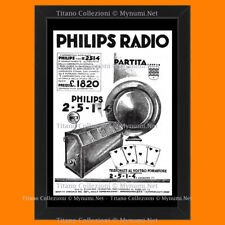 Anni '20  * Pubblicità Originale "Philips Radio, Il Getto Vincente Carte  2-5-1-