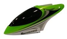 Elicottero modello baldacchino verde e bianco, Spirit RC (Elicottero Walkera S #10)