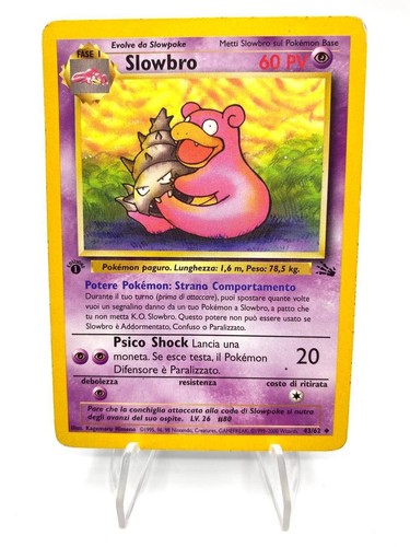 Carta pokemon slowbro 62 - slowbro, 43/62