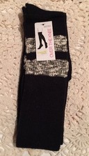 ❤️Capelli Over the Knee Socks 1 Pair Black ~ White ~ Band Design Knit NWT