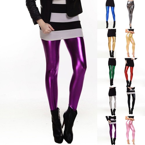 Leggings donna colore oro