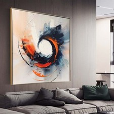 red Modern Handmade Abstract