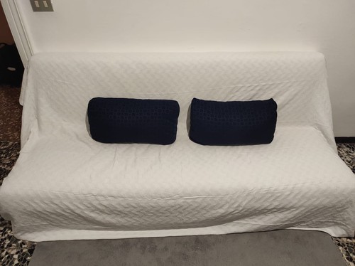 Divano letto blu stoffa a - divano, stoffa,