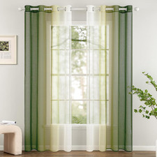 2 Pezzi Tende Voile Semi
