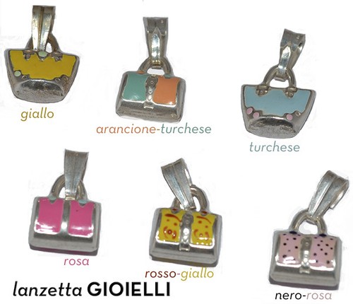 Ciondolo borsa argento - argento, 925
