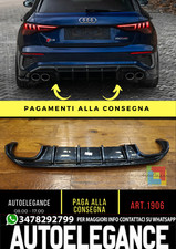 ?1906 DIFFUSORE ADATTO PER AUDI A3 8Y 2020+ SLINE S3 SPORTBACK NERO LUCIDO?