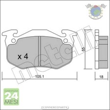 Kit Pastiglie freno Metelli