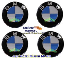 4 COPRIMOZZO BMW LOGO ORIGINALE TAPPI RUOTA Serie 1 2 3 4 5 6 7 M Z X CAPS 68mm