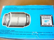 Valvola di ritegno non ritorno Europa FF ottone da 2" , confezione da 2 pezzi