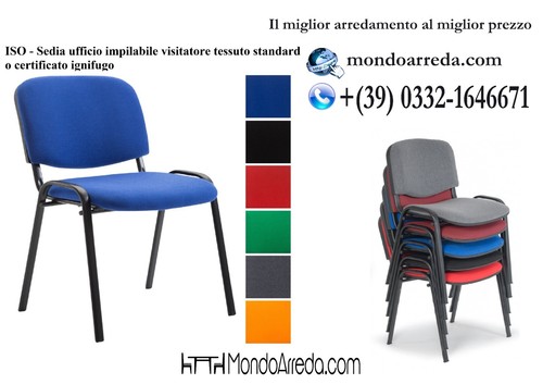 Sedia ufficio iso tessuto - sedia,