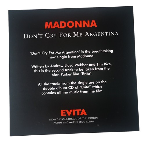 Madonna display card don - display, cry