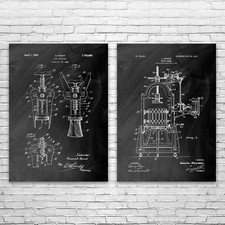 Wine Patent Wall Art Set di 2