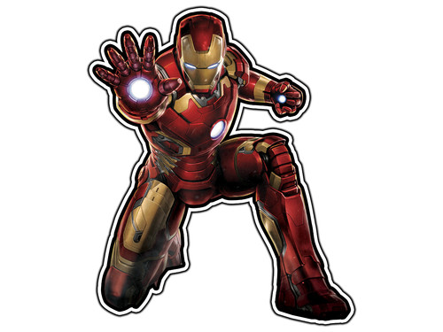 Adesivo fumetto iron man 2 - fumetto,