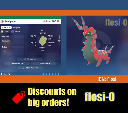 6iv shiny scolipede pokemon - 6iv,