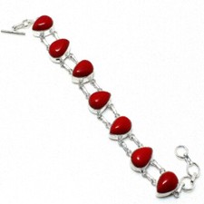 Bracciali gioielli in argento sterling 925 fatti a mano con pietre preziose d...