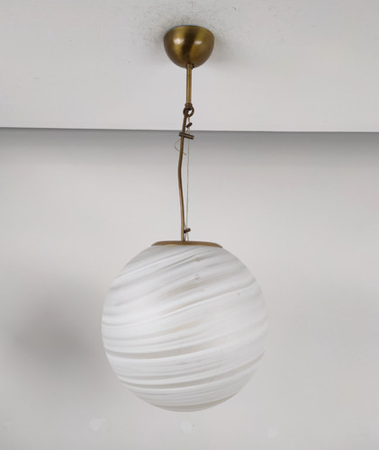 Lampadario palla vetro - palla, spirale