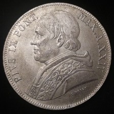 VATICANO - 5 LIRE 1870 - FALSO