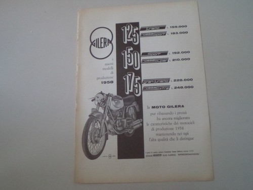 Advertising pubblicità 1958 - advertising,
