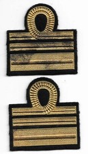 MARINA MILITARE - COPPIA DI FREGI DA UFFICIALE IN STOFFA x MANICA GIACCA (USATI)
