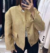 Giubbotto Gicca Bomber Blazer Gold Oro Mod Zara