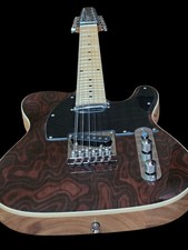 NUOVA CHITARRA ELETTRICA LEGGERA CURLY BURL ACERO TELE STYLE 12 CORDE PRO