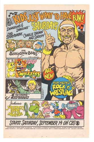 1985 cbs saturday print - print, ad