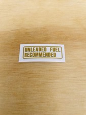 Honda RC45 RC 45 Adesivo Unlead Fuel Recommended Serbatoio Tank Decal Sticker