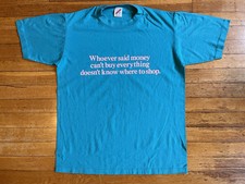 VINTAGE Funny Shopping Shirt L