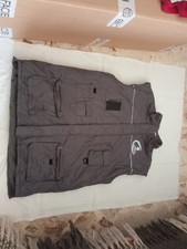 Gilet grigio con zip e velcro