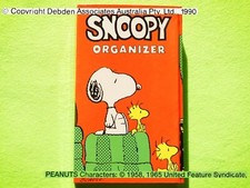 ? PEANUTS SNOOPY Vintage 1990 Mini AGENDA Annuale 12 MESI Notes Rubrica Planner