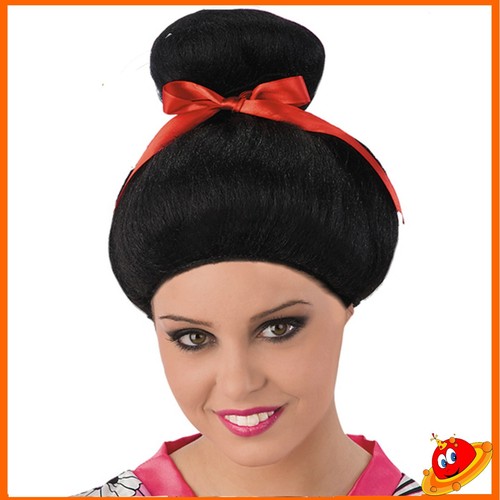 Parrucca geisha nera - parrucca,