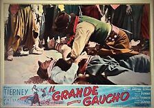 IL GRANDE GAUCHO -Lobby Card Fotobusta Originale- G.Tierney, R.Calhoun -1952
