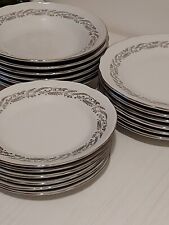 18 Piatti Porcellana Richard Ginori Decoro In Argento