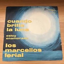 DISCO VINILE 45 GIRI cuando BRILLA LA LUNA ESTOY ENAMORADO- LOS MARCELLOS FERIAL