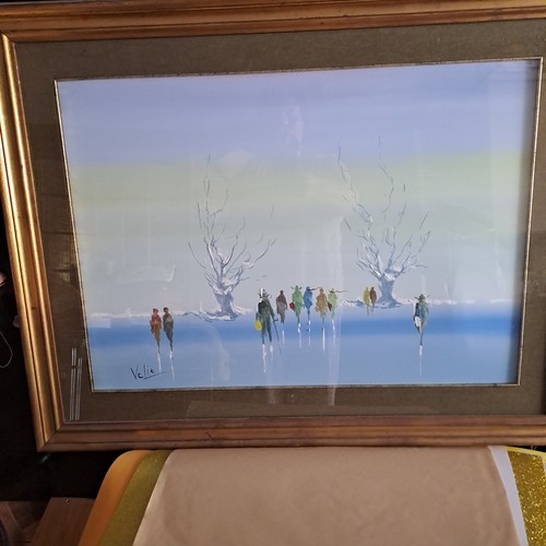 Velie dipinto olio tela - su,