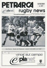 PETRARCA RC, ITALY - Rugby News No 247, 12/5/2001 ITALIAN CLUB MAGAZINE
