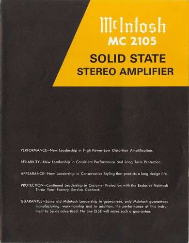 Brochure vendita amplificatore