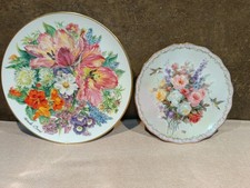 Numero 2 Piatti in porcellana da collezione decorazioni Floreali