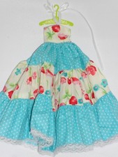 ABITO VESTITO  PER BLYTHE DOLL  PULLIP O CANDY CANDY  HANDMADE DRESS COUNTRY 