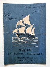 Pagella Fascista Scuola Ferraris Novara Fascismo Caravella 1933