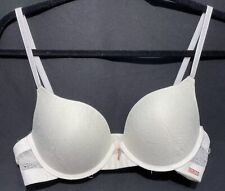 Reggiseno Rachel Roy imbottito push-up taglia 36B avorio ferretto stile 3 ganci #RR126