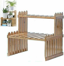 PORTAVASO SCALETTA FIORIERE IN LEGNO MENSOLA SCAFFALE A 3 PIANI GIARDINO BALCONE