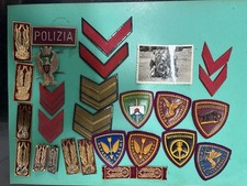 LOTTO GRADI PATCH MOSTRINE DELLA PUBBLICA SICUREZZA POLIZIA ANNI 60/70 GUARDA