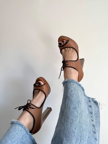 Pancaldi 1888 leather peep - pancaldi, toe
