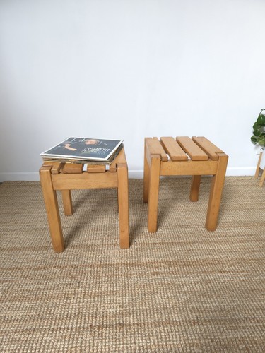 Paire tabourets bois - paire, style