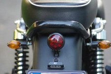 Faro posteriore moto a LED NERO modello bates in metallo OMOLOGATO faro custom